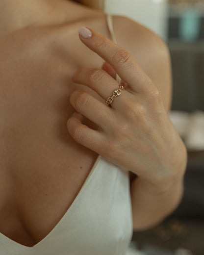 Chaîne Ring | 18kt 3-Micron Gold-Plated