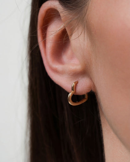 Boucles d’oreilles Cœur | Plaqué Or 18 carats 3 Microns