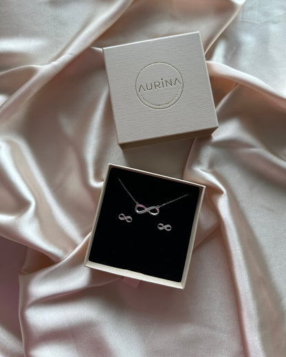 Infinity Necklace | 925 Sterling Silver Rhodium Plated