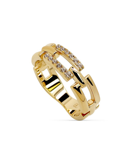 Circuit Ring | 18kt 3-Micron Gold-Plated