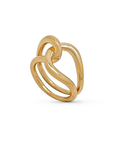 Interlock Ring | 18kt 3-Micron Gold-Plated