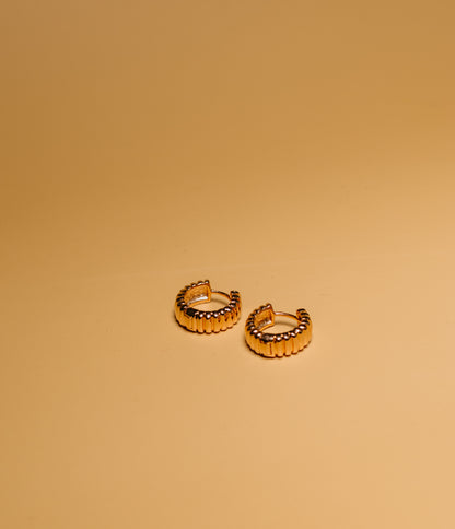 Gold hoop earrings, perfect gift for a woman