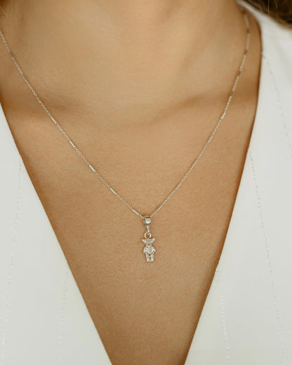 Teddy | Sterling Silver Teddy Bear Necklace