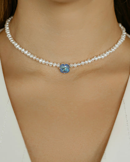Luna | Pearl & Swarovski Necklace