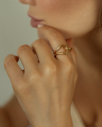Interlock Ring | 18kt 3-Micron Gold-Plated