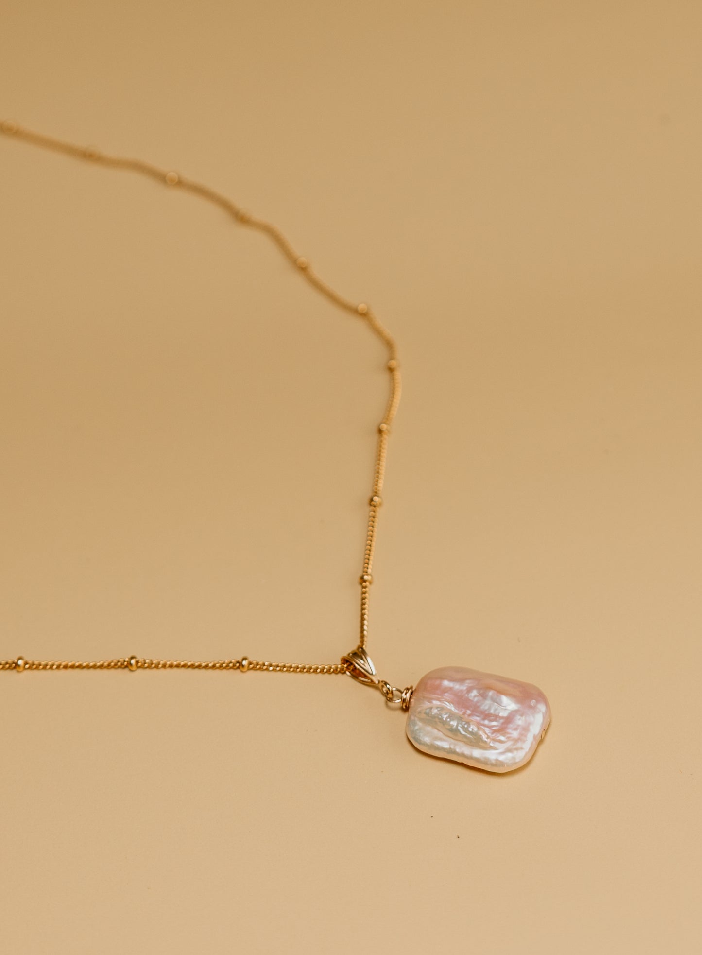 Nira | Pearl Medallion gold-filled Necklace