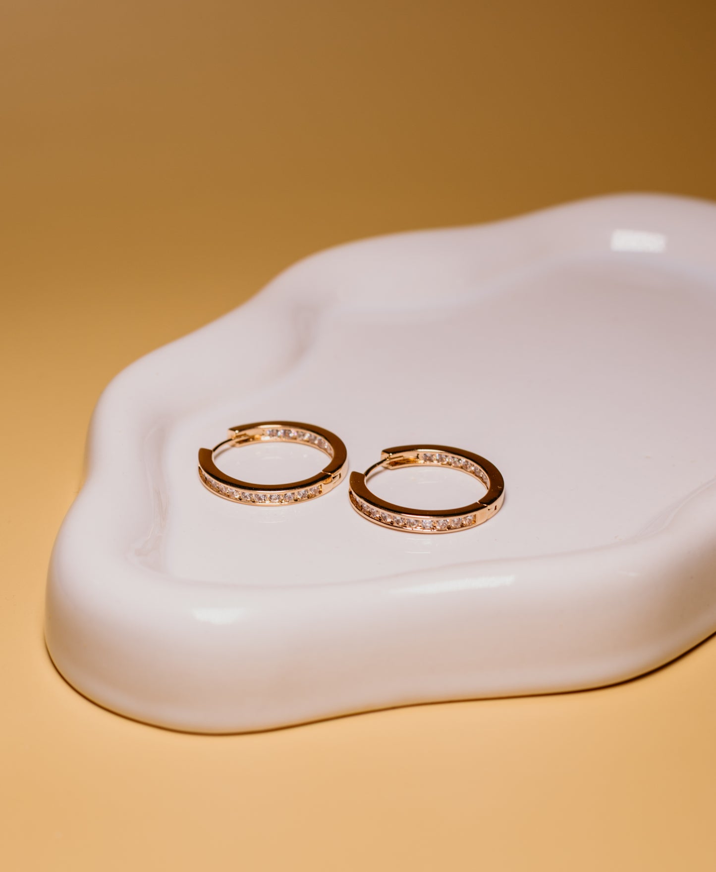 Lustre Hoop Earrings | 18kt 3-Micron Gold-Plated