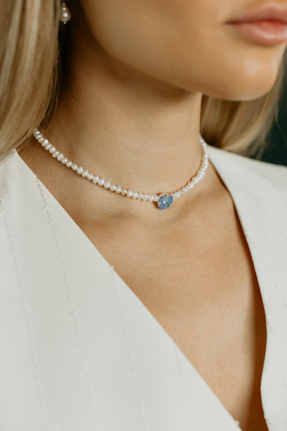 Luna | Pearl & Swarovski Necklace