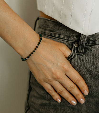 Sage | Crystal & Gold-Filled Bracelet